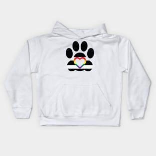 Pride Paw: LGBT Ally Pride Kids Hoodie